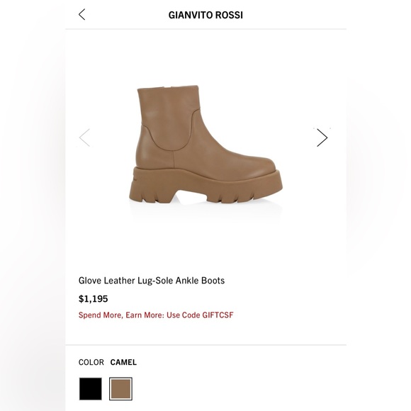 Gianvito Rossi Montey Glove Leather Lug-sole ankle boots Camel SZ 41EU/11US - Picture 9 of 13